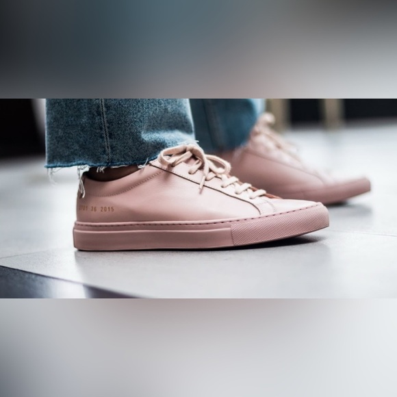 Common Projects Italy Achilles Blush Pink Women's Leather Sneakers Size 35 - Picture 9 of 11